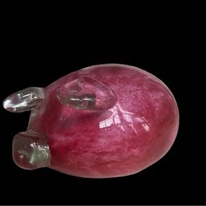 ŚPI Home hand blown pink pig paperweight or display piece